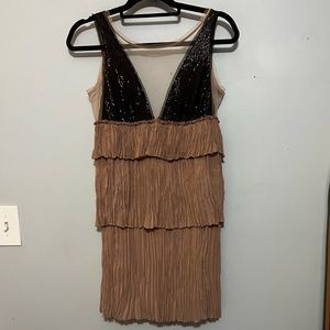 BCBG Max Azria XS sequin layered dress NWT